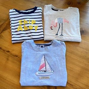 Janie and Jack Bundle - 3 short sleeve shirts size 6